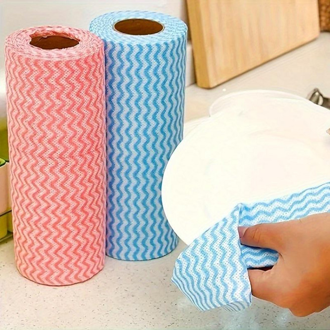 다용도 재사용 빨아쓰는 롤형 키친타올 2롤 세트, 1개, 2개입
