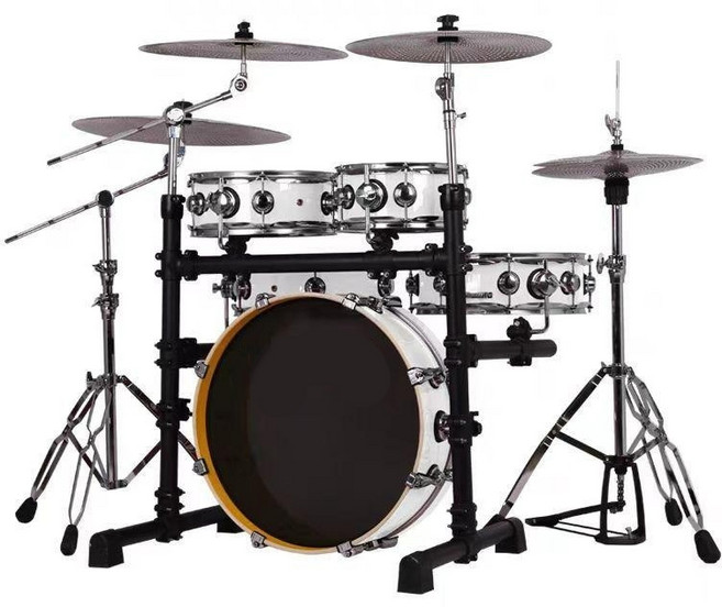 이스턴 코리아 드럼 세트 어쿠스틱 무소음 겸용 5기통 연습용 입문용 추천, 펄화이트 무소음(M) 풀세트, 1개