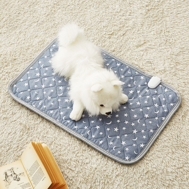 한일좋은자리 강아지 고양이 전기방석 탄소매트 카본 네이비, 중형(40 x 60 cm)