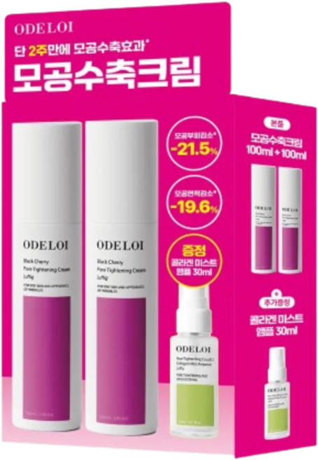 오드로이 모공수축 크림 모공요철 케어 100ml 더블기획 (+미스트앰플30ml), +100ml+미스트앰플30ml, 1개