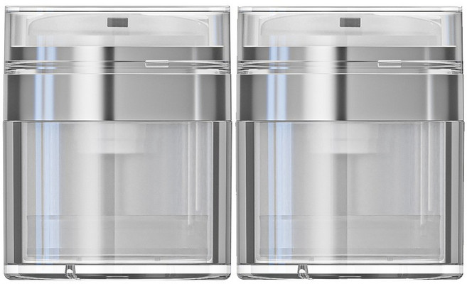 싱글레이드 에어리스 진공 투명 펌프 푸쉬형 공병, 2개, 50ml