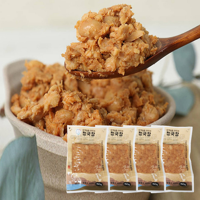 [우체국쇼핑] 오색담은 구수한 청국장 150g x 4개 150g×4개, 1개