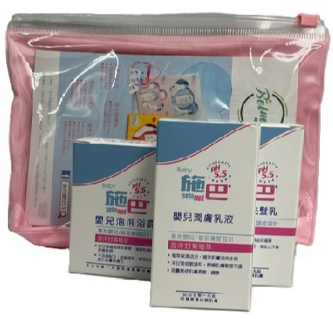 施巴 嬰兒 旅行三件組 / 貝恩 藍色地中海 洗髮沐浴乳 40ml, 1個