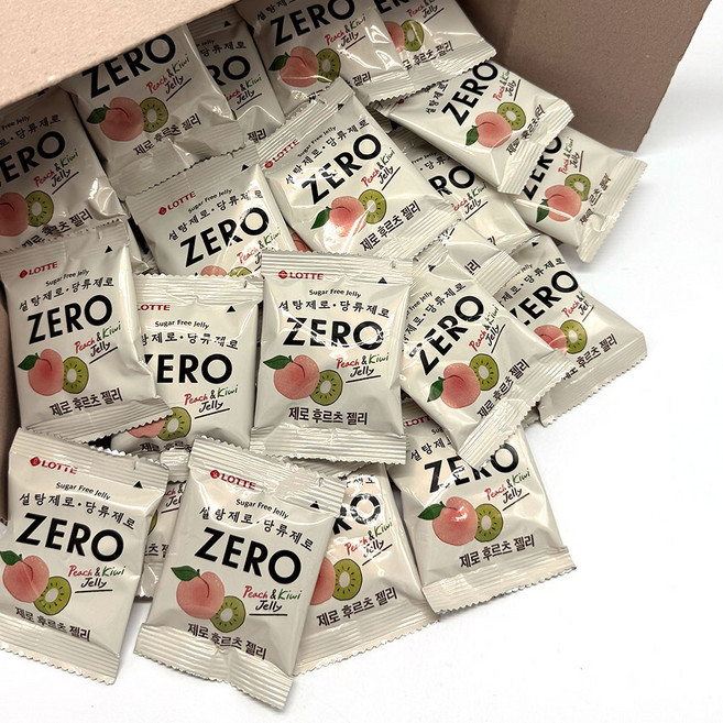 롯데 제로 후르츠 젤리 40개입 대용량 낱개 개별포장 무설탕, 40개