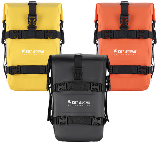 시그니처베이지 오토바이 바이크 사이드 가방 YPZ324, 블랙