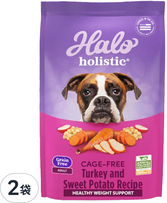 Halo 嘿囉 成犬無穀飼料 低脂火雞肉, 3.5lb, 2袋