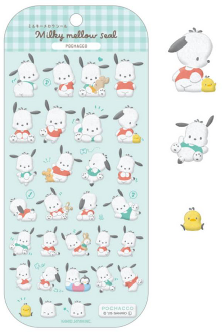 옐상 산리오 폼폼이 입체 스티커 5종, 1개, 포차코