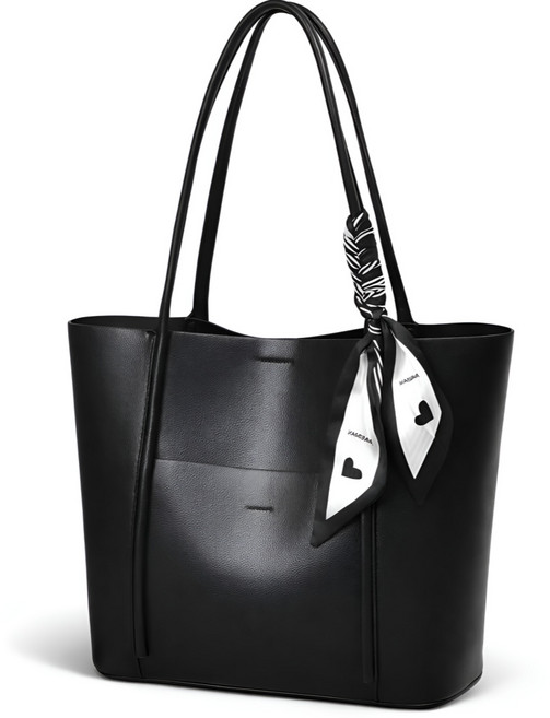 디케이제이디 여성 고급 천연 소가죽 대용량 숄더 쇼퍼 토트백