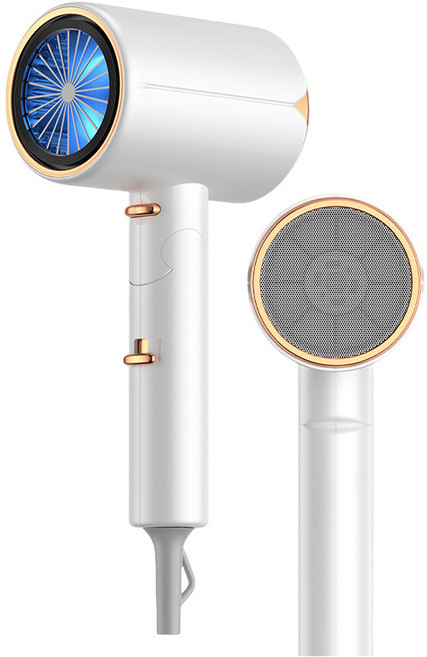고속 드라이기 폴더블 음이온 저소음 여행용 2300W, 아이보리 화이트