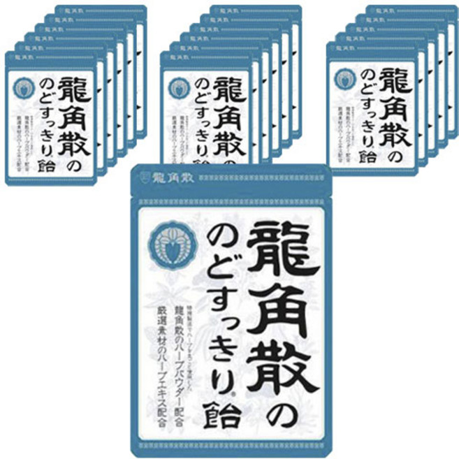 류카쿠산 목이 시원한 사탕, 18개, 88g