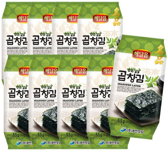 프리미엄 곱창도시락김4.5gX80봉, 2개, 6g