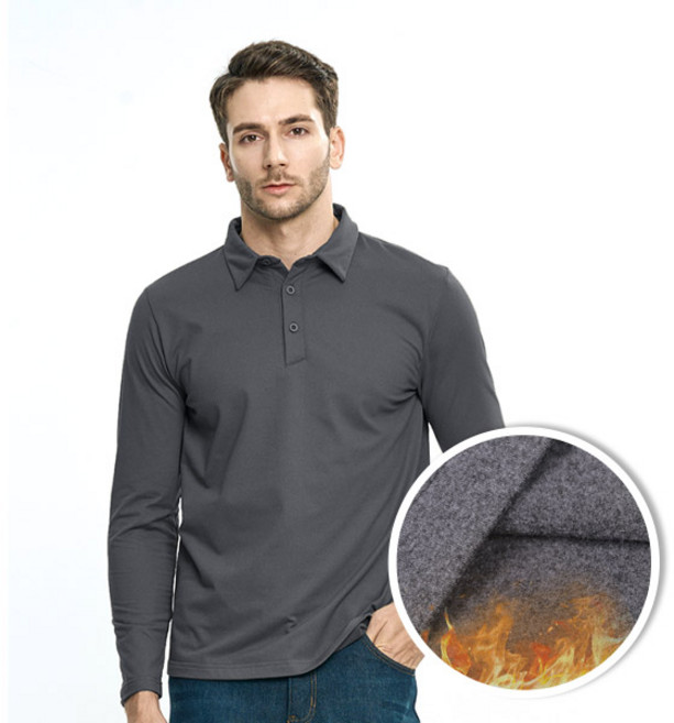 [이지바이] 남성 겨울 기모 플리스 카라 티셔츠_허그미 프리미엄 후끈 기모 플리스 원단 빅사이즈 골프 카라넥 티셔츠