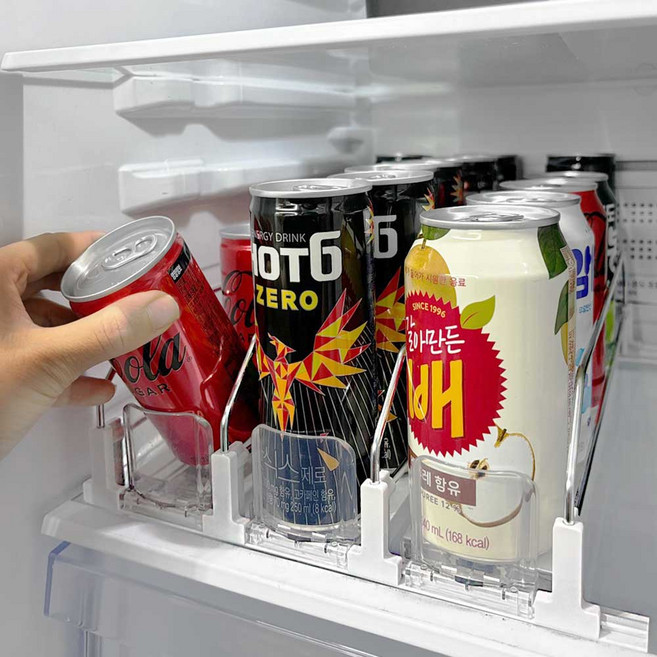 스토리빙 편의점 자동 정렬 캔 음료 디스펜서 3단 31cm