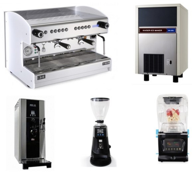 카페 창업 5종 패키지 B-1 (씨메 CO-03 + 카이저 제빙기 IMK-3051 + 나이스 듀얼 핫워터 + 펠리체 전자동 그라인더 FM60 64mm + 펠리체 블렌더 Q2)