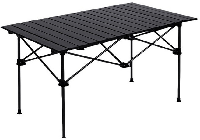 極美家居 蛋捲桌 露營折疊桌, 黑