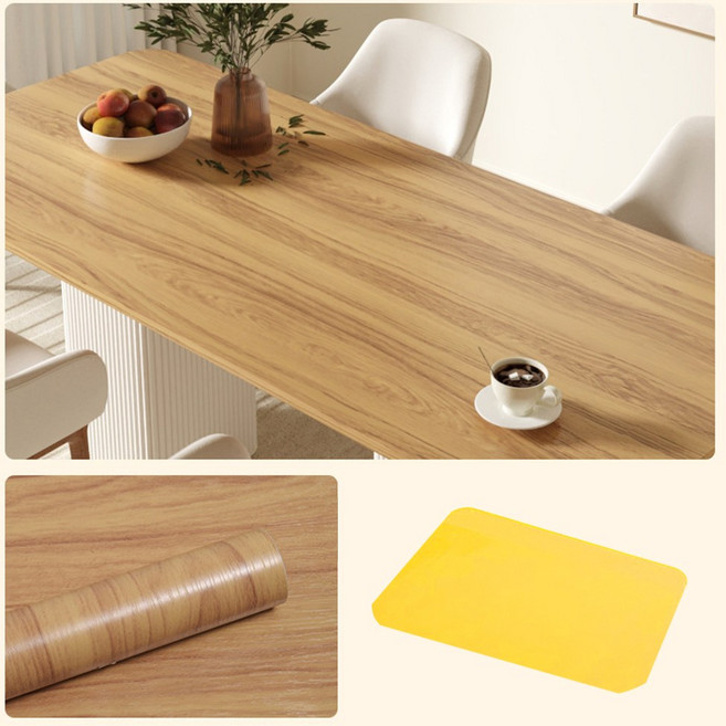 Jeernare 무늬목 에어프리 인테리어필름 방문 가구 현관문 리폼 방수 시트지 셀프벽지 90*200CM, 원무색