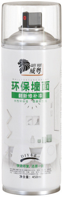 威粵 牆面修補漆 環保水性配方 450ml, 1個, 威粵牆面修補漆;450ml,1瓶