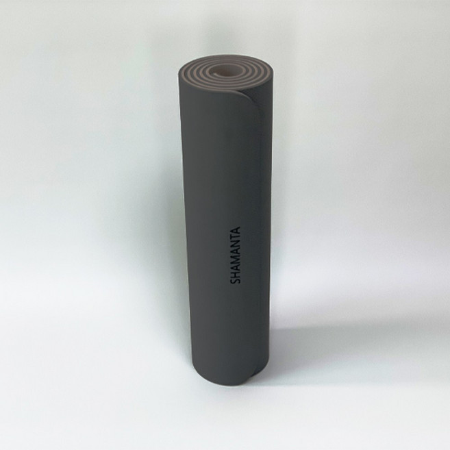 샤만타 요가매트 TPE 두꺼운 안미끄러지는 냄새없는 홈트매트 필라테스매트 운동매트, 다크 그레이, 1개