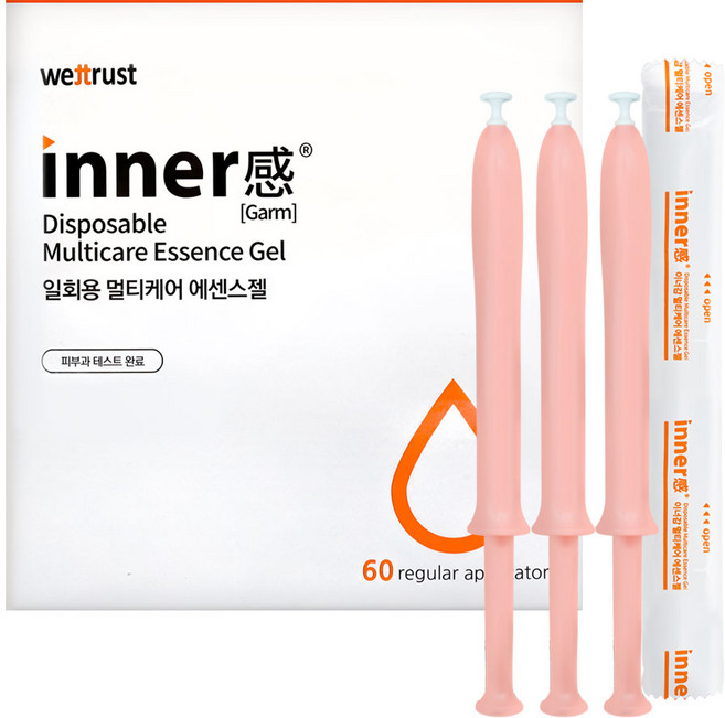 웨트러스트 이너감 일회용 멀티케어 여성청결제 에센스젤 60p, 60개, 1.7g