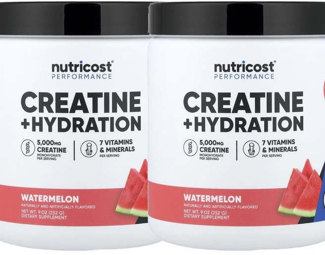 뉴트리코스트 퍼포먼스 크레아틴 플러스 하이드레이션 워터멜론 Nutricost Performance Creatine + Hydration Watermelon 252g - 쿠팡