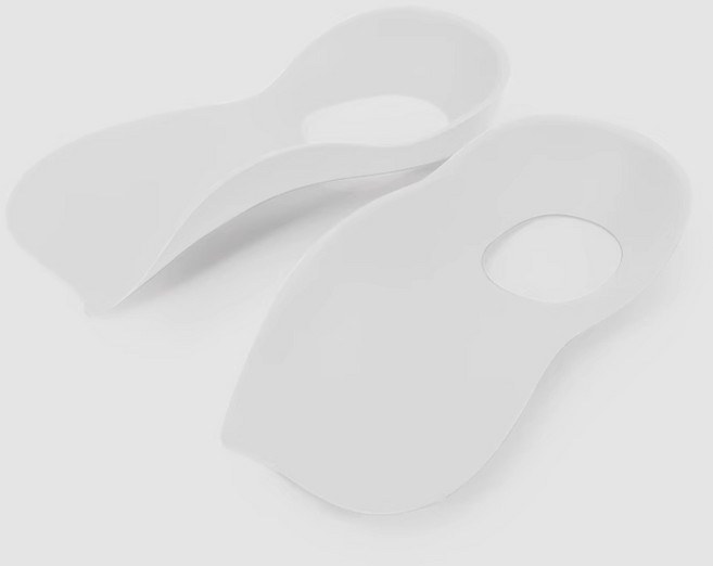 [1+1] 구멍형 오다리용 팔자걸음 휜다리 걸음걸이 교정 깔창 화이트, 2개