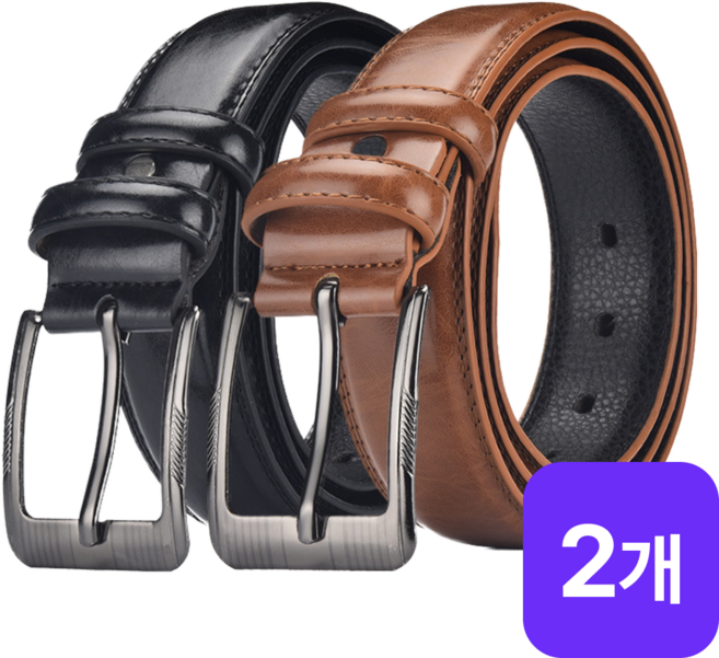 모덴 1+1 클래식 남성 가죽 벨트 허리띠