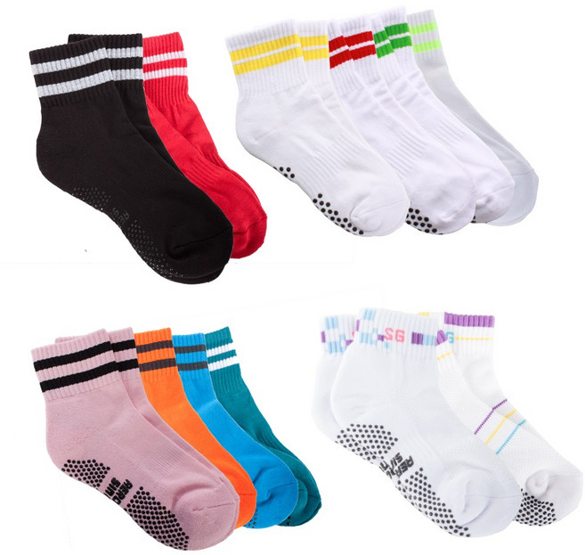무용과헬스그리고수영 발목양말/스포츠양말/에어로빅양말/여성양말/미끄럼방지양말/국내산, 03 흰색바탕_선색상랜덤