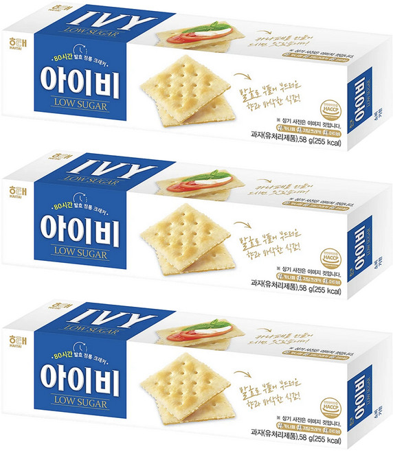 해태제과 아이비, 58g, 3개
