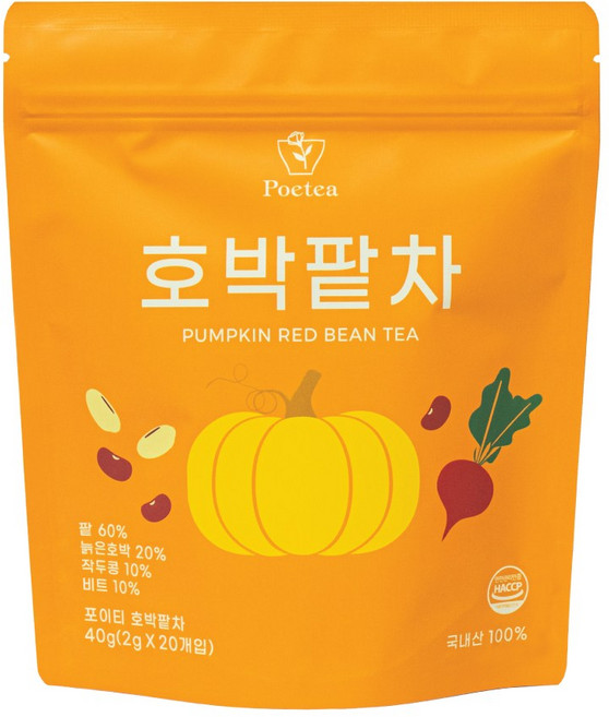 포이티 호박팥차 국산, 2g, 1개, 20개입