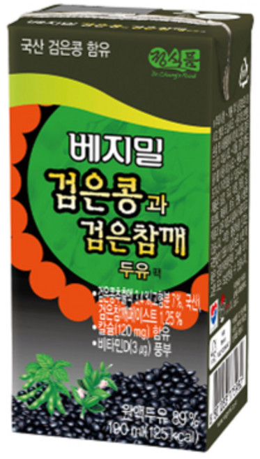 JUNGFOOD 베지밀 검은콩과 검은참깨 190mlx72팩 214519 {MH}, NONE, 190ml, 72개