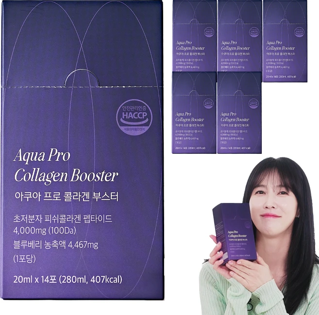 아르담 아쿠아 프로 콜라겐 부스터 100 달톤 안개 분자, 6개, 280ml - 쿠팡