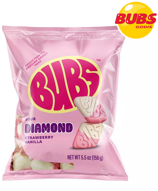 [BUBS] 스웨디시 젤리 스웨덴 BUBS 젤리 스트로베리 바닐라 156g BUBS Swedish Candy Strawberry Vanilla, 1개