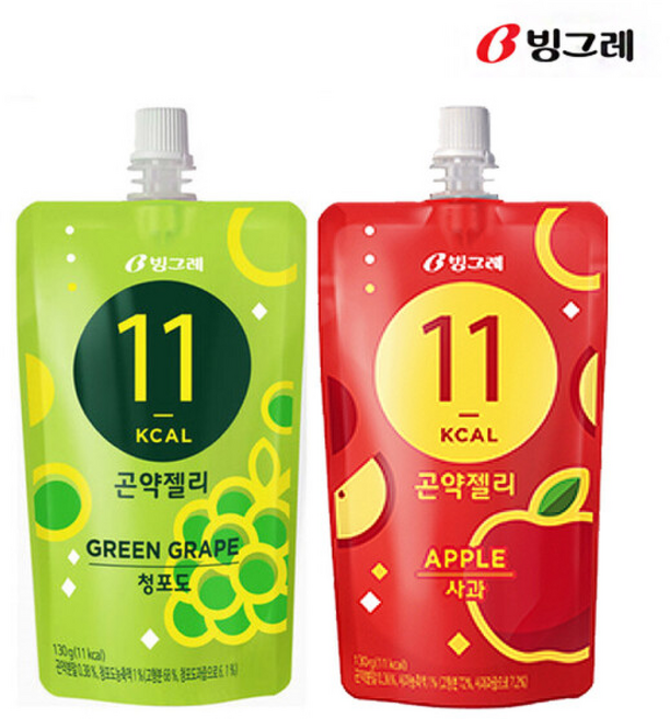 곤약젤리 청포도+사과, 1g, 15개