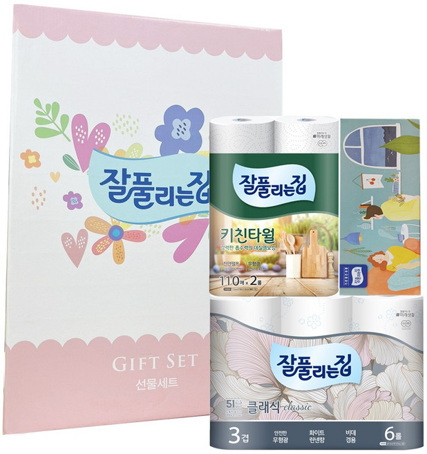 잘풀리는집 좋은선물 3종세트 휴지, 1개