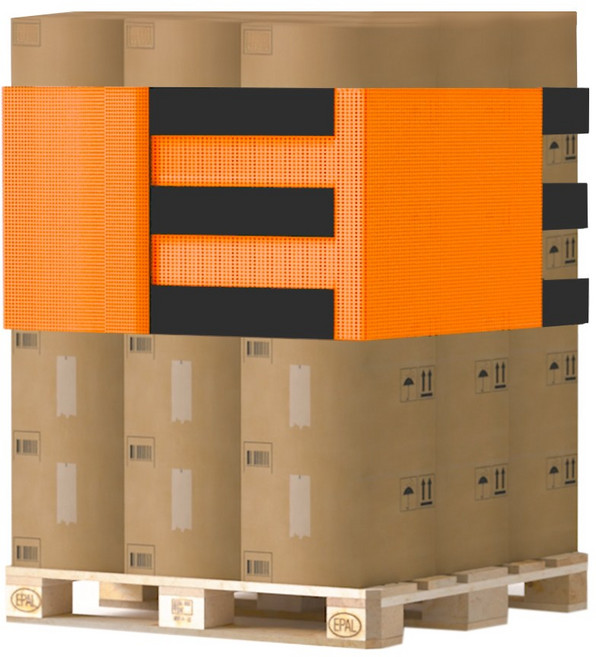 에코 셀프 친환경 파레트밴드 스트레치필름 대용 포장랩 공업용랩 475cm x 50cm 세이프티 오렌지, 1개