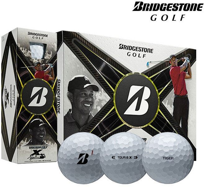 2024 브리지스톤 TOUR B X 타이거우즈 에디션 골프공(3피스), 화이트, 화이트, 1개, 12개입