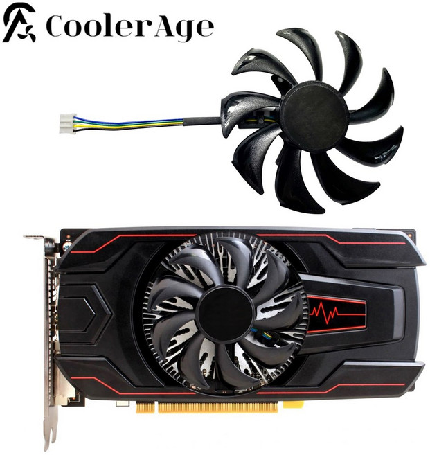 SAPPHI RX 460 550 그래픽 RX460 GA91S2M 비디오 새로운 85MM D5 교체 냉각 ITX 카드 RX550 2G