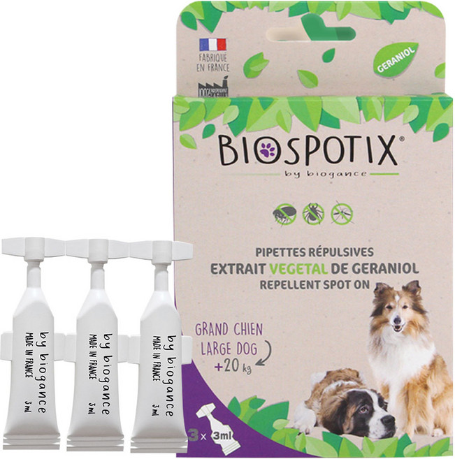 (대형견용) 외부해충방지제 100% 천연해충 기피제 바이오강스 스팟온, 9g, 1개