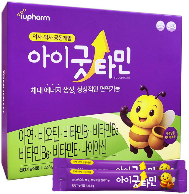 아이유팜 아이굿타민 60포 어린이 액상 멀티 비타민 영양제 아연 비오틴, 1개, 60회분