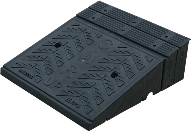 높이 25cm 차량진입판 카업 250 자동차 경사로 발판 경사판, 1개, 블랙