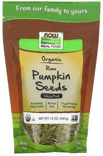 Now Foods 나우푸드 리얼푸드 로우 호박씨 340g 펌프킨 펌킨 씨드 무염 Pumpkin Seeds Unsalted, 1개 - 쿠팡