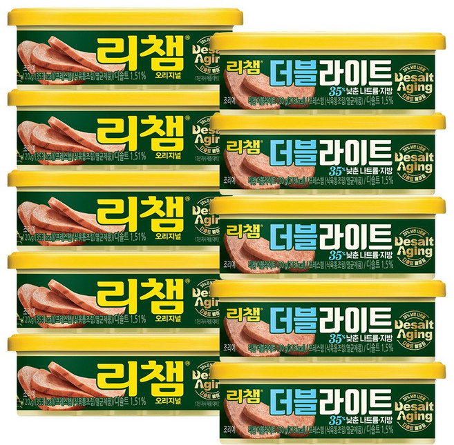 동원 리챔 오리지널 120g 5개 + 더블라이트 120g 5개, 10개