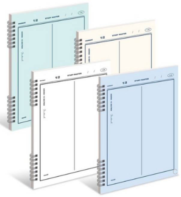 뮤니드 It spring 2분할 수학 연습장 4종 세트, 4COLOR (혼합), 1세트