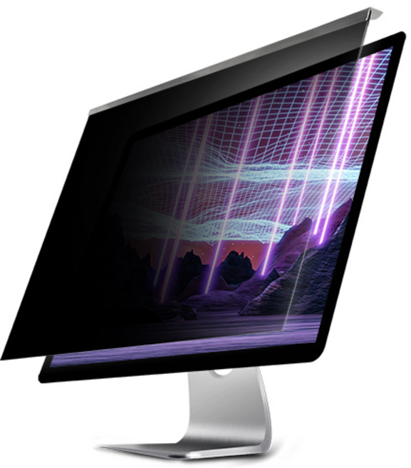 이지뷰 강화유리 거치형 모니터 보안기 정보보호 보안 필름, 안티글레어(빛반사방지), 27인치(620*370), 1개