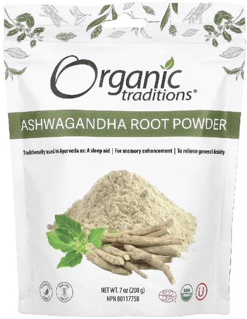 오가닉 트레디션스 106348 아슈와간다 뿌리가루 200g, 1개 - 쿠팡