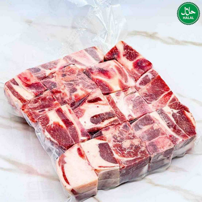 Australian Halal Lamb Shoulder Small Size Stew Cut 호주산 할랄 양어깨사각 스튜용 절단, 3개, 1kg