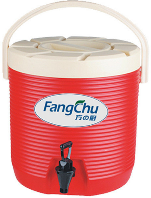 方廚 保溫桶 冷熱兩用 大容量 果汁茶桶, 紅色, 1個, 15L