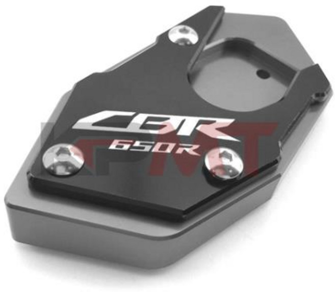 혼다 CB650R CB 2019 오토바이 CNC 알루미늄 킥 스탠드 풋 사이드 확장 패드 서포트 플레이트, 1개
