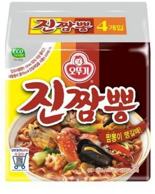 오뚜기 진짬뽕 4개입, 10개