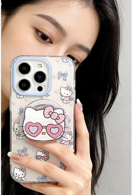 안녕 키티 하트 선글라스 맥세이프 아이폰16 케이스 그립톡 세트 귀여운